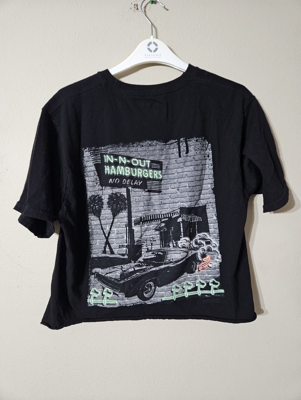 In N Out Burgers Cropped Tshirt Medium